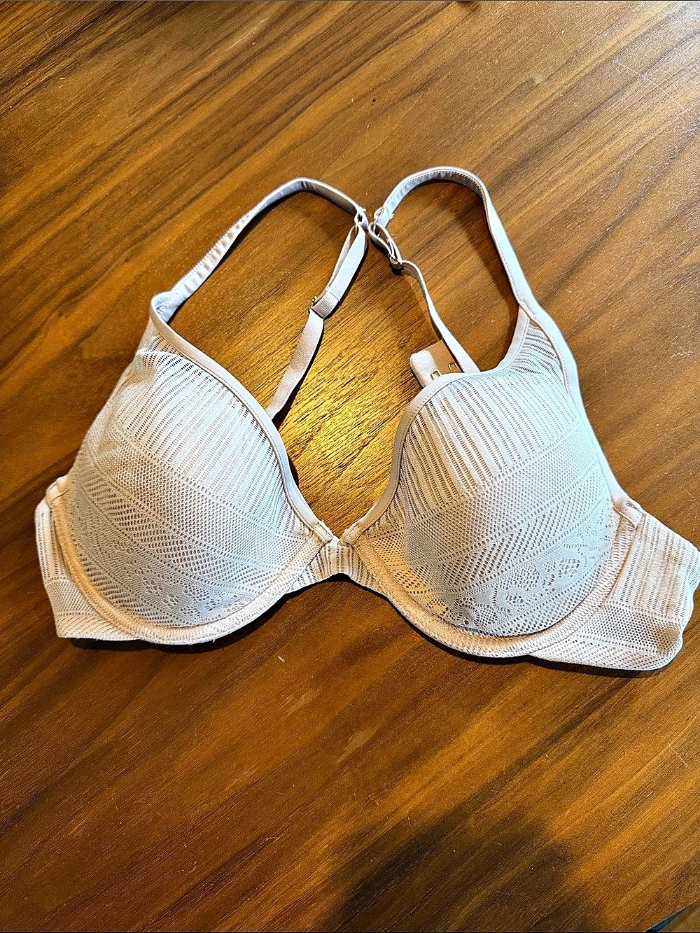 ThirdLove Everyday Lace Plunge Bra Beige 36B